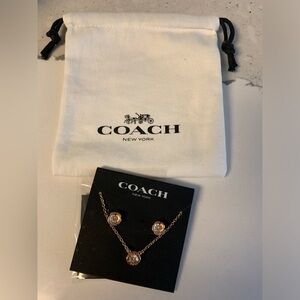Coach earring and necklace set NWT